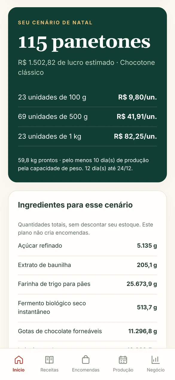 Tela do aplicativo: Minha meta de Natal