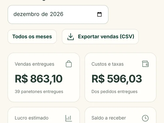 Tela real: Meu resultado
